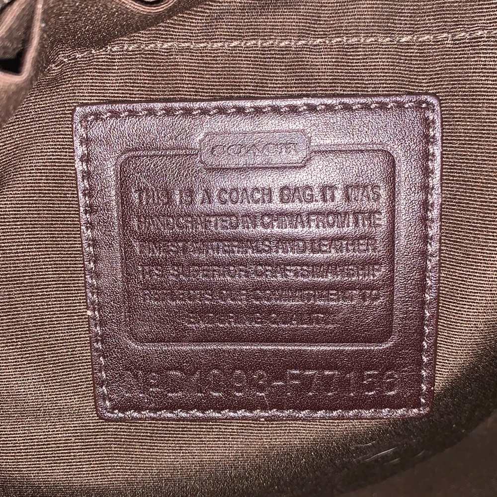 Coach Tan Double Strap Multi Pocket Tote Purse - Picture 4 of 15
